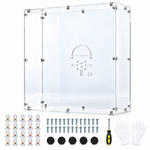 MISSYOU acrylic protective cover kit and assembly accessories for compatible hologram fans with blade diameter up to 70 cm; hologram fan and display stand not included.