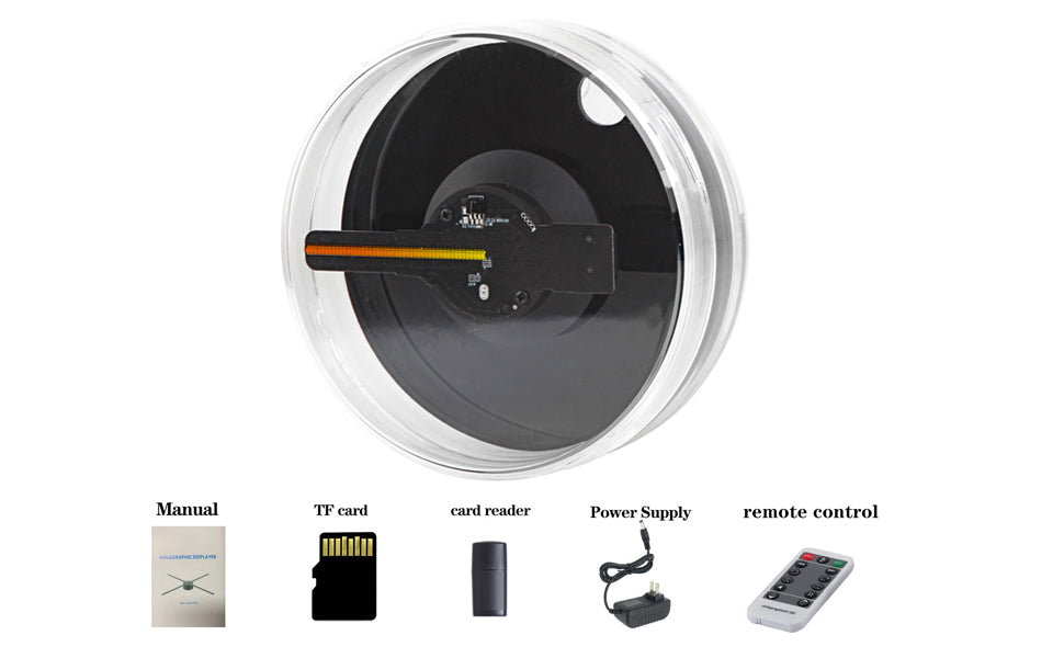 MISS YOU MS12-D13D Hologram Fan, 4.7" 3D Fan with WiFi, 700 Videos, HD 2000*1444PX, Tabletop or Ceiling LED Light for Shops, Bars