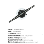 3D Hologram Fan, 9.1" Projector with 1.2" Thickness, 700 Video Library, 224 LEDs for Business Signs, Bar, Casino, Party, Halloween Ads