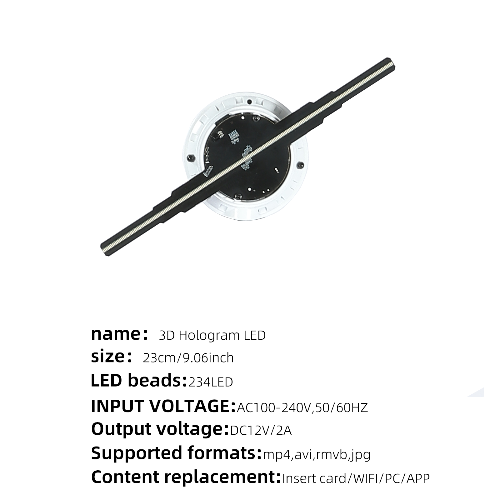 3D Hologram Fan, 9.1