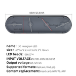 Missyou 3D holographic fan, 18cm 3D holographic fan with WiFi projector and 1500 video libraries - HD desktop LED ceiling light suitable for shops and bars