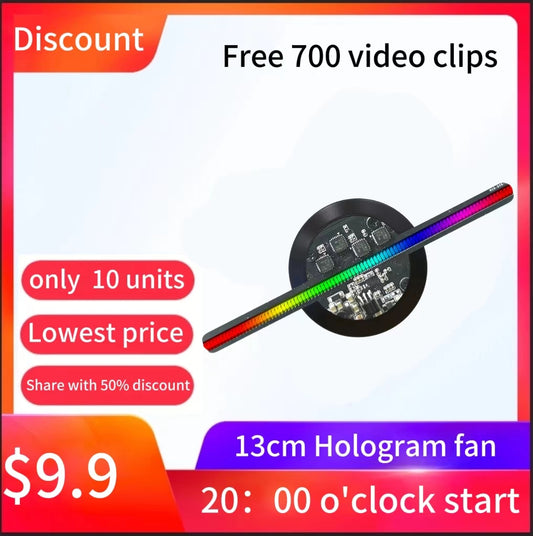 MissYou 13cm 3d hologram Fan: From Spooky Nights to Merry Lights 🎃🎄!