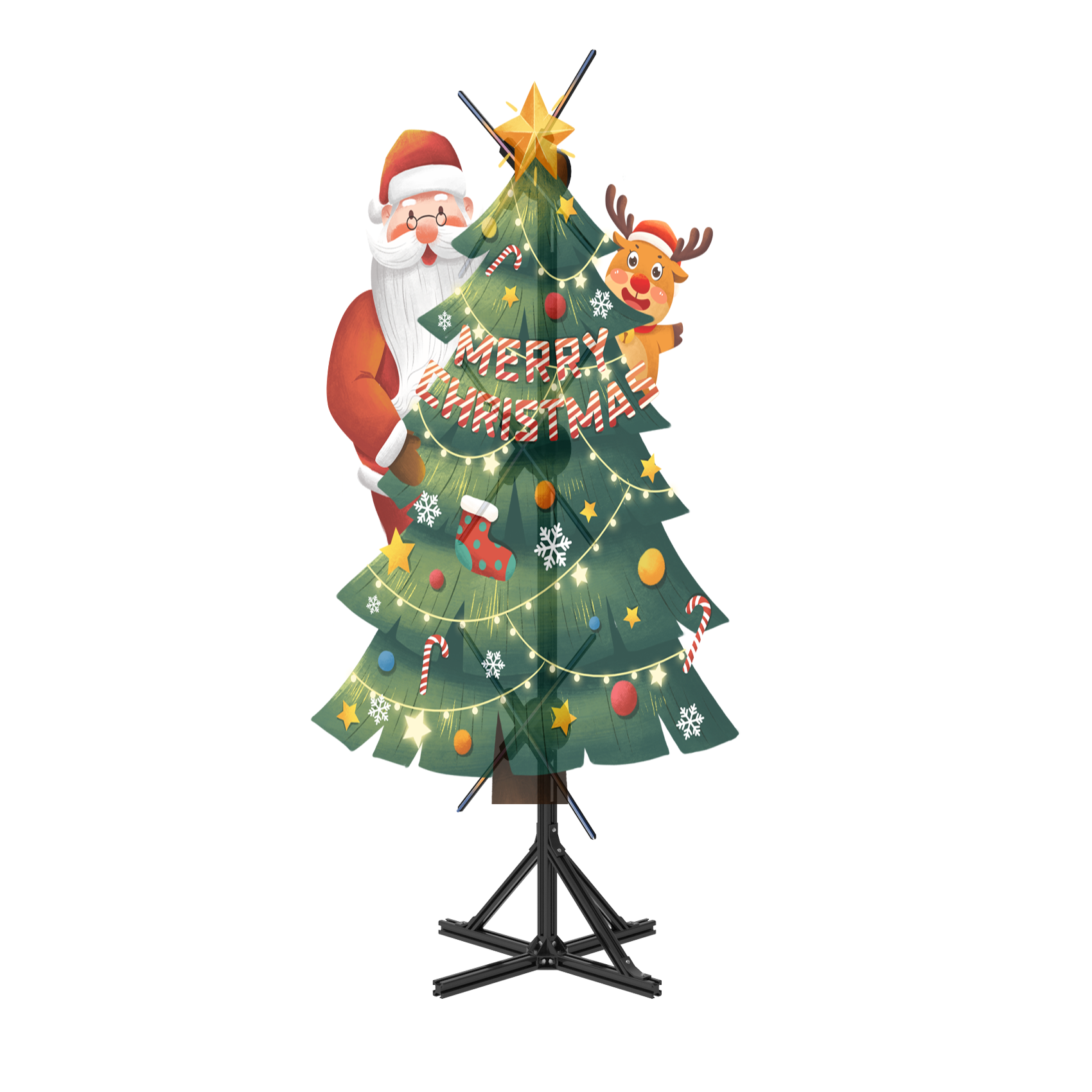 Miss You 20-Inch 3D Hologram Fan Splicing Bracket - 1960MM Holographic Display for Trade Shows and Exhibitions, Easy Setup and Portable Desig