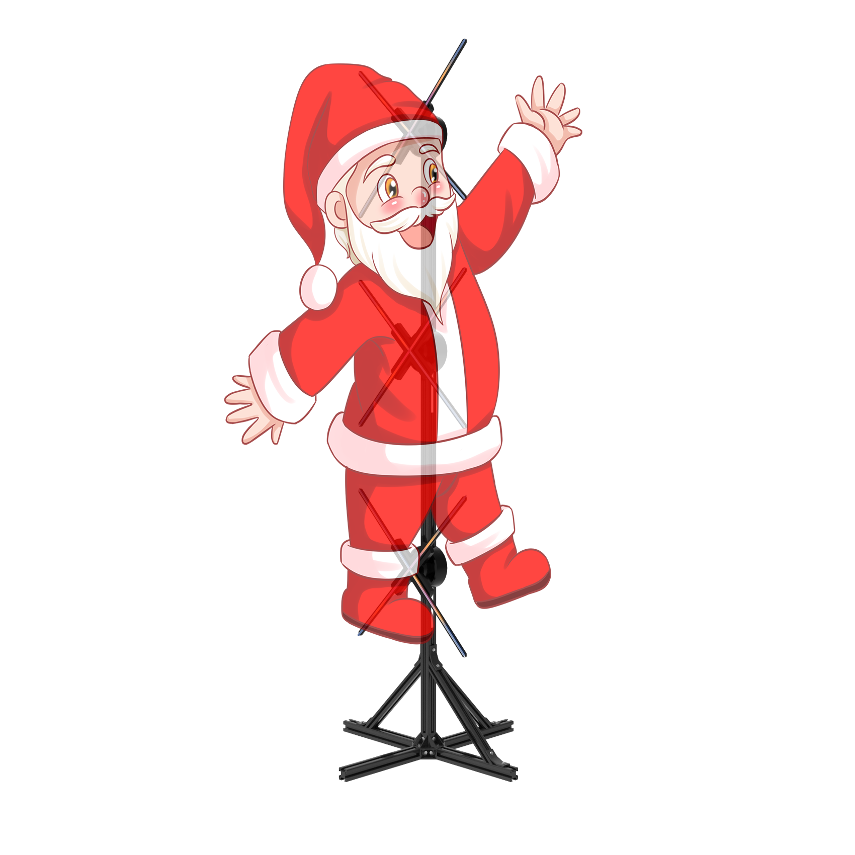 Miss You 20-Inch 3D Hologram Fan Splicing Bracket - 1960MM Holographic Display for Trade Shows and Exhibitions, Easy Setup and Portable Desig