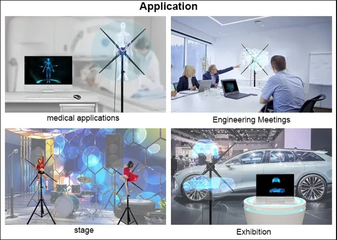 Fan Hologram 3D Ologramma 3D Hdmi-Input Computer Interactive Wifi Fan Hologram 3D Hologram Fan 180cm