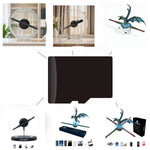8GB Micro SD Card for 3D Hologram Fan Projector, Universal Replacement TF Memory Kit with USB Reader, Access to 1500+ 3D Video Cloud Library, Class 10 Speed for Advertising Display