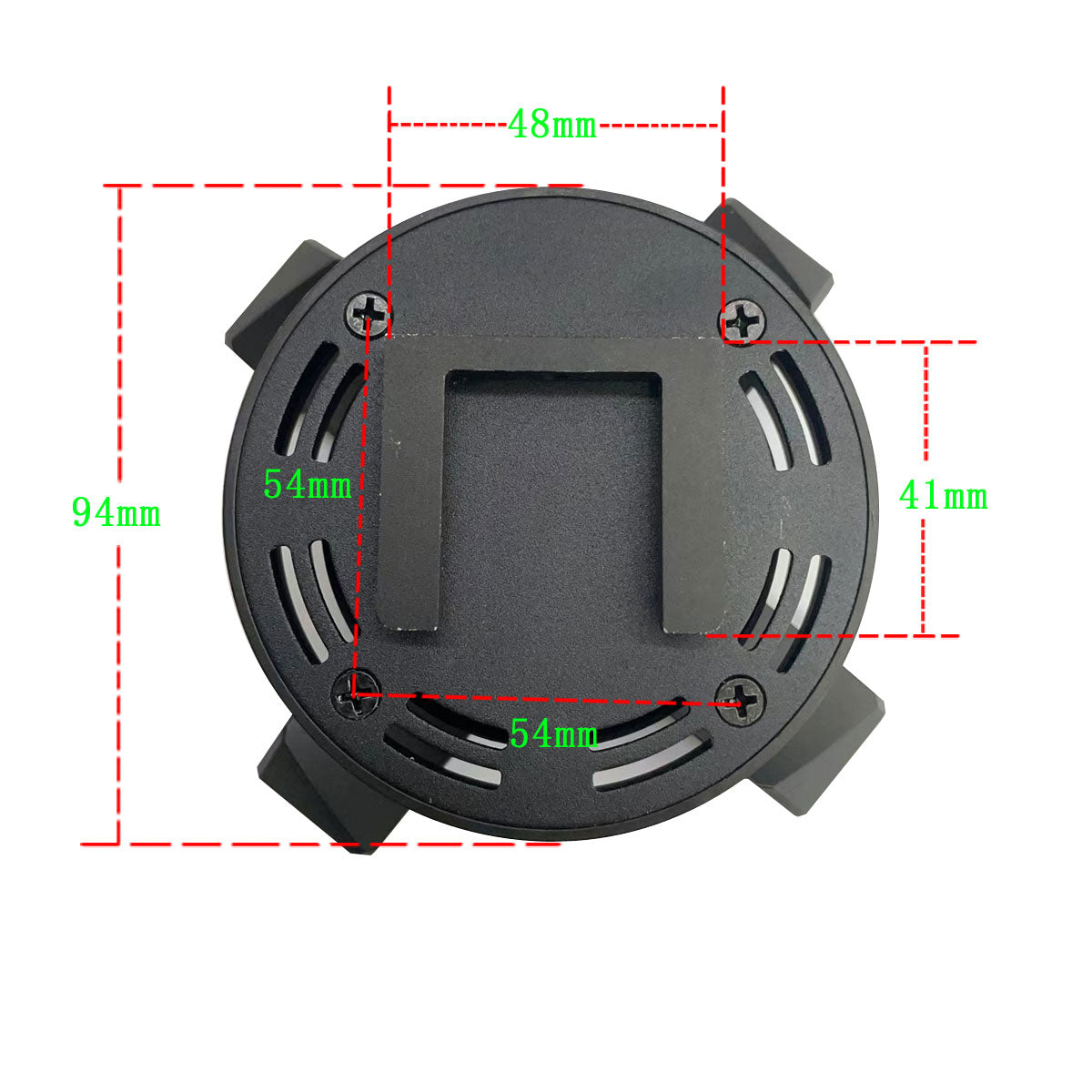 Missyou 3D Hologram Fan Mounting Base, Aluminum Wall Mount Bracket Backplate for 46cm-100cm 4-Blade Fans, Tripod Compatible Replacement Part, Heavy Duty Support for Large Holographic Displays