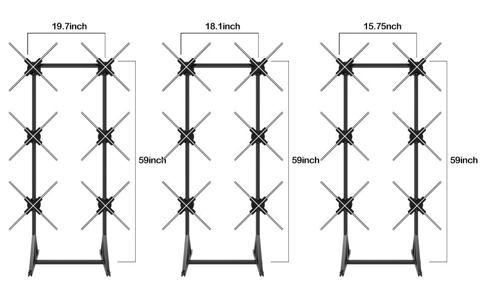 Miss You 3D Hologram Fan Large Splicing Set - 6 Fans with 65CM Blades, Ideal for Creating Large Visual Displays