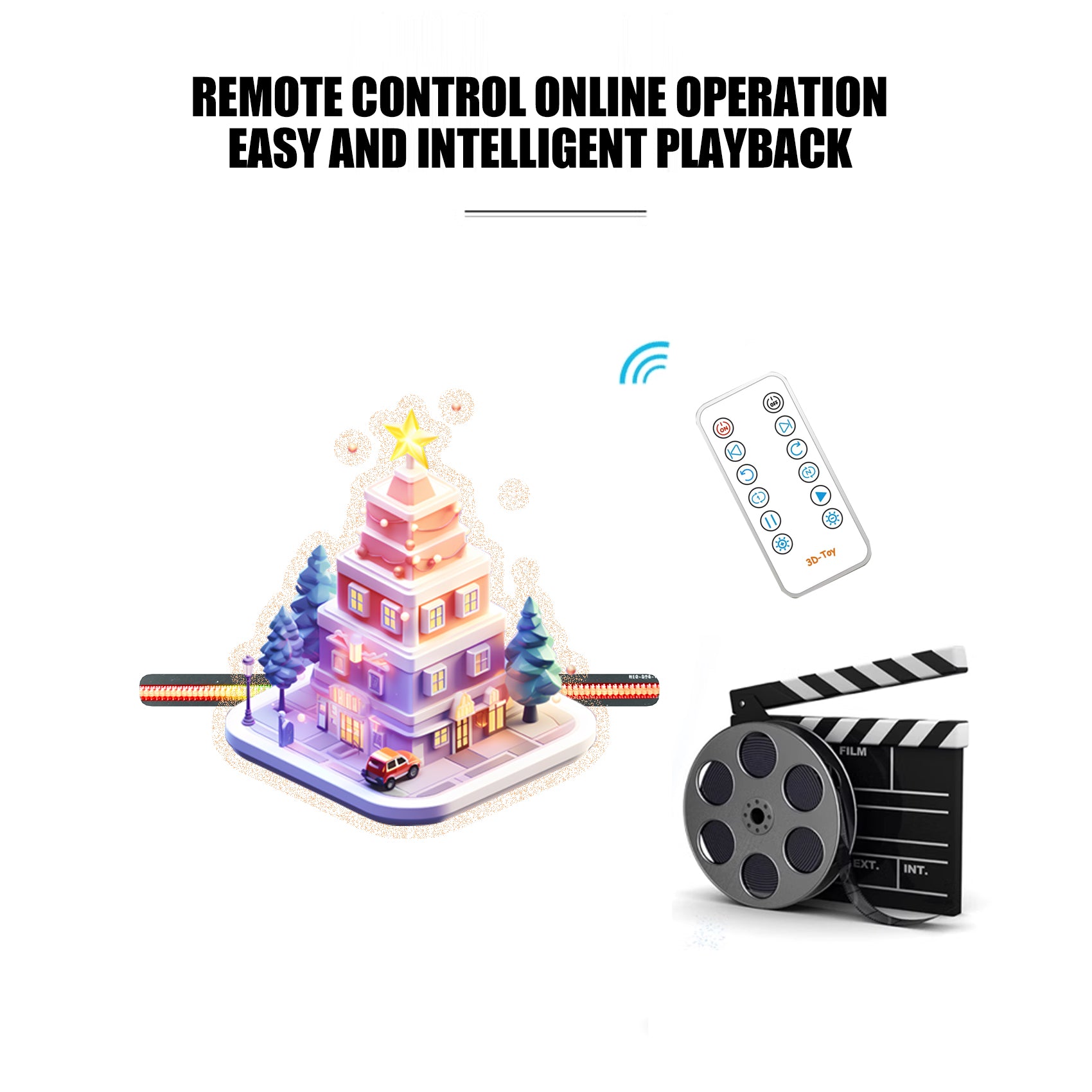 6.5" 3D Hologram Fan Spinner with Bluetooth, Remote, HD LED, 700 Video Library for Halloween, Home Decor, Anime Projection, Parties