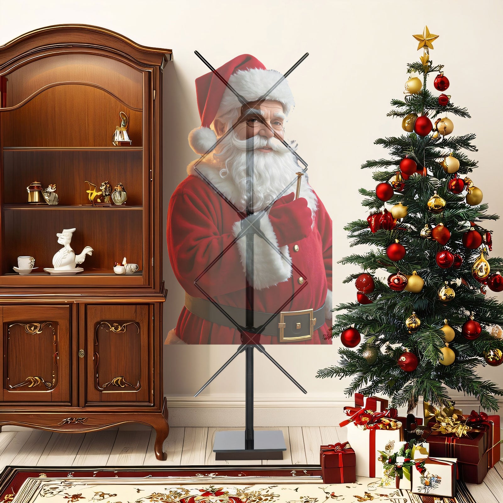 Miss You Triple Fan Hologram: Easy Splicing for Expansive 3D Visuals, Perfect for Business Advertising with Stunning, Dynamic Displays