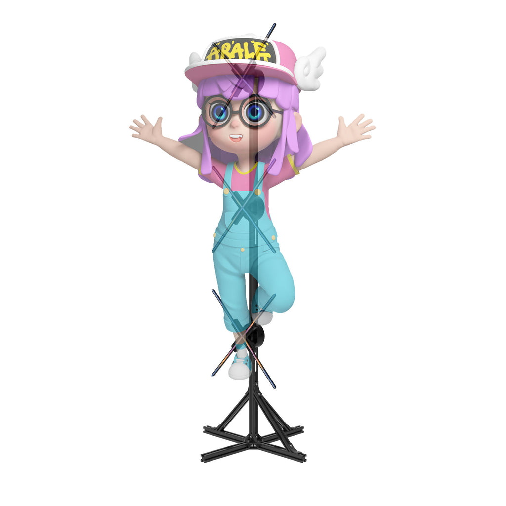 Miss You Triple Fan Hologram: Easy Splicing for Expansive 3D Visuals, Perfect for Business Advertising with Stunning, Dynamic Displays