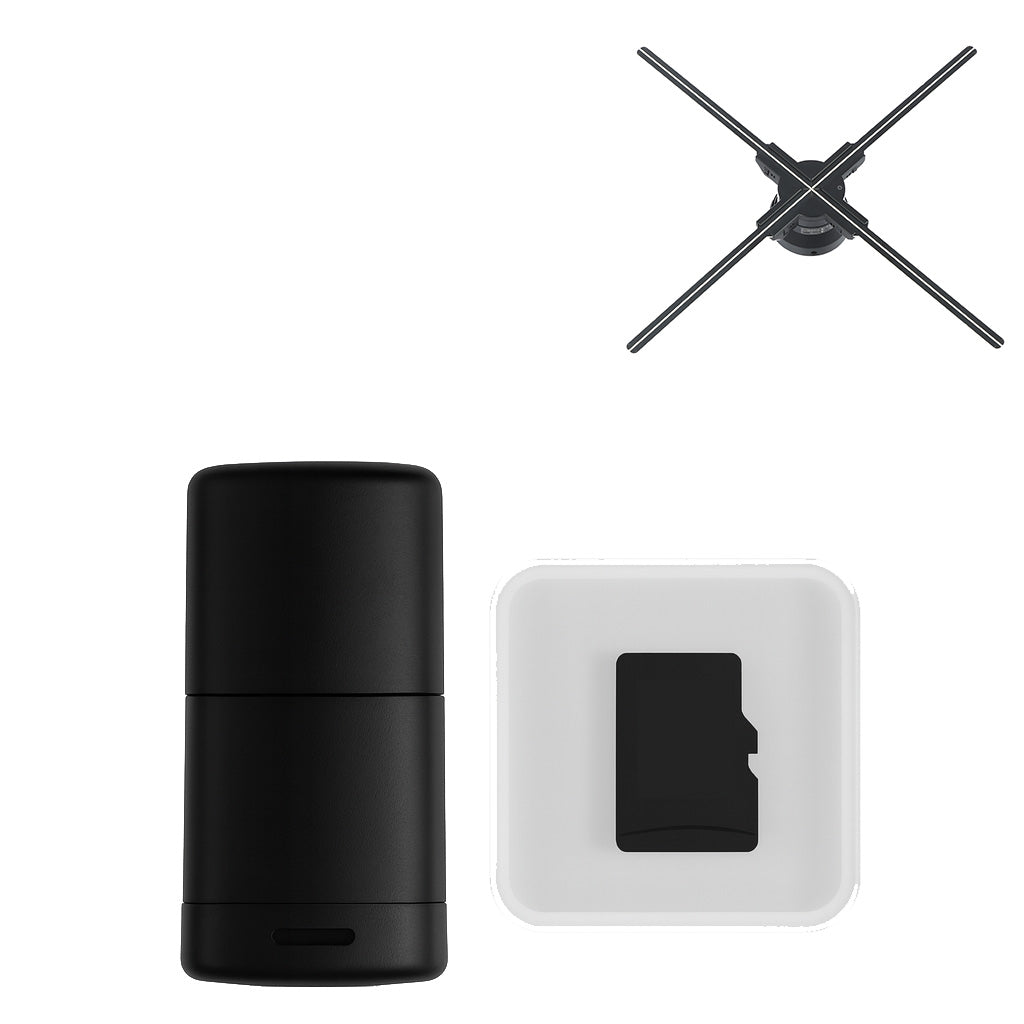 8GB Micro SD Card for 3D Hologram Fan Projector, Universal Replacement TF Memory Kit with USB Reader, Access to 1500+ 3D Video Cloud Library, Class 10 Speed for Advertising Display