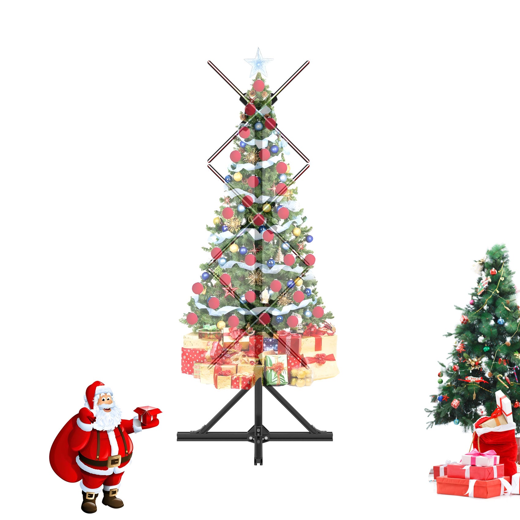 Miss You 20-Inch 3D Hologram Fan Splicing Bracket - 1960MM Holographic Display for Trade Shows and Exhibitions, Easy Setup and Portable Desig