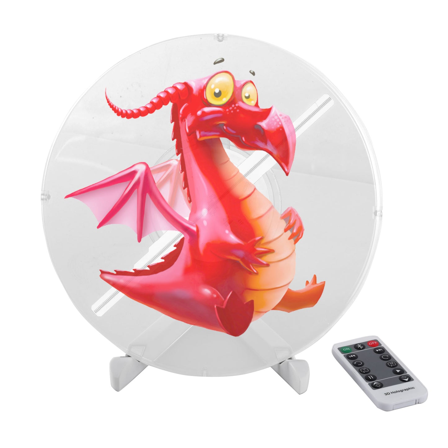 3D Holographic Fan with Transparent Protective Cover, LED Hologram Projector for Ads, Parties, Commercial Signs, Shops, Bars