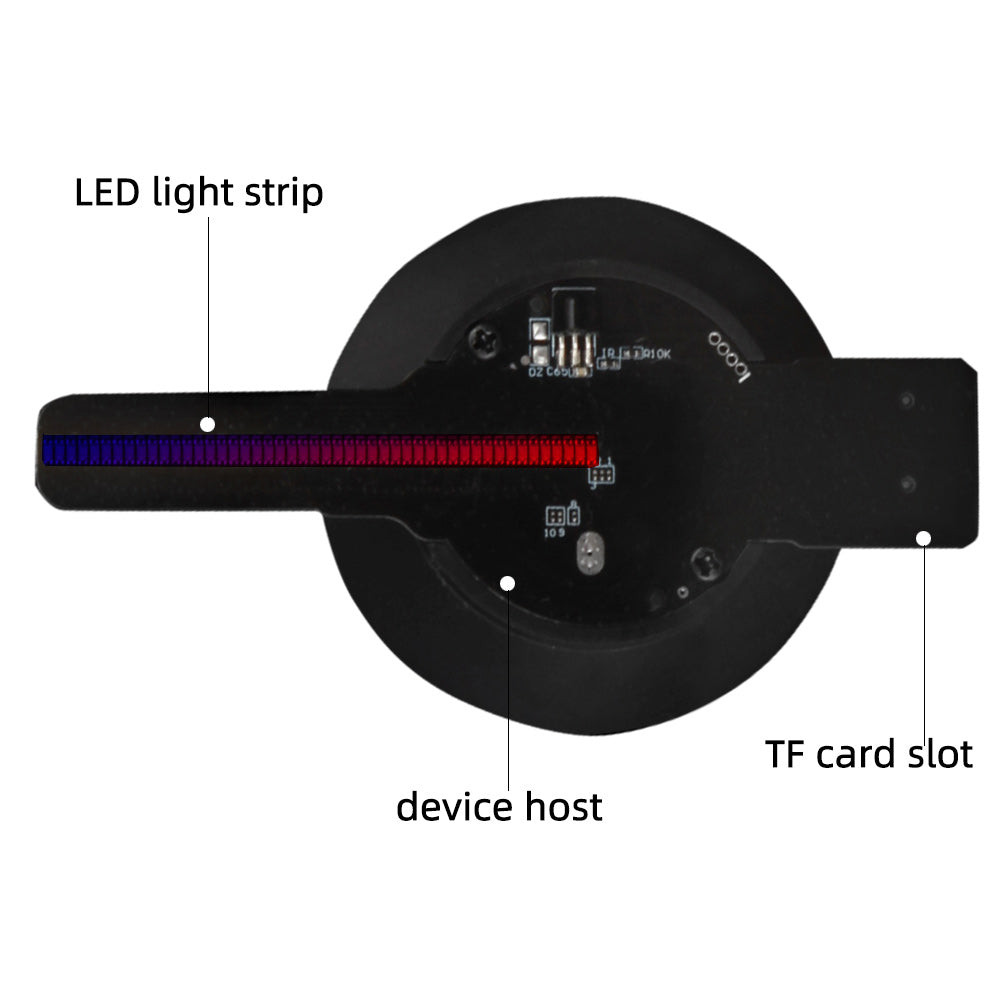 3D Hologram Fan Projector - 3.5" Wi-Fi LED Display for Halloween Ads, Events, Exhibitions, App Control, 128 LED Beads, 700+ Videos, Support