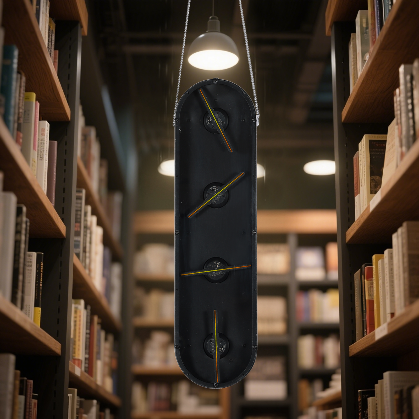 Missyou 3D holographic fan, 18cm 3D holographic fan with WiFi projector and 1500 video libraries - HD desktop LED ceiling light suitable for shops and bars