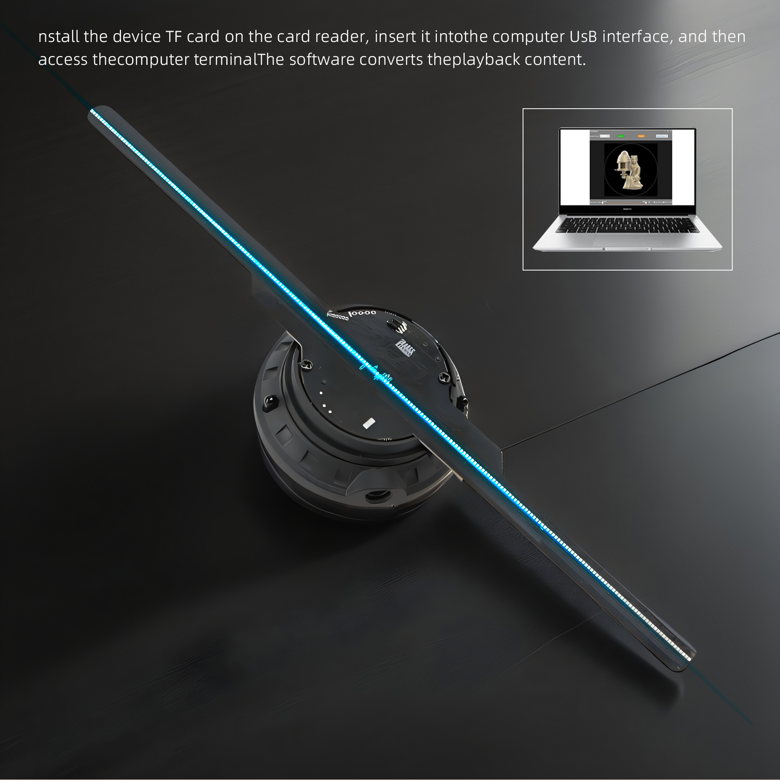 3D Hologram Fan,12.6