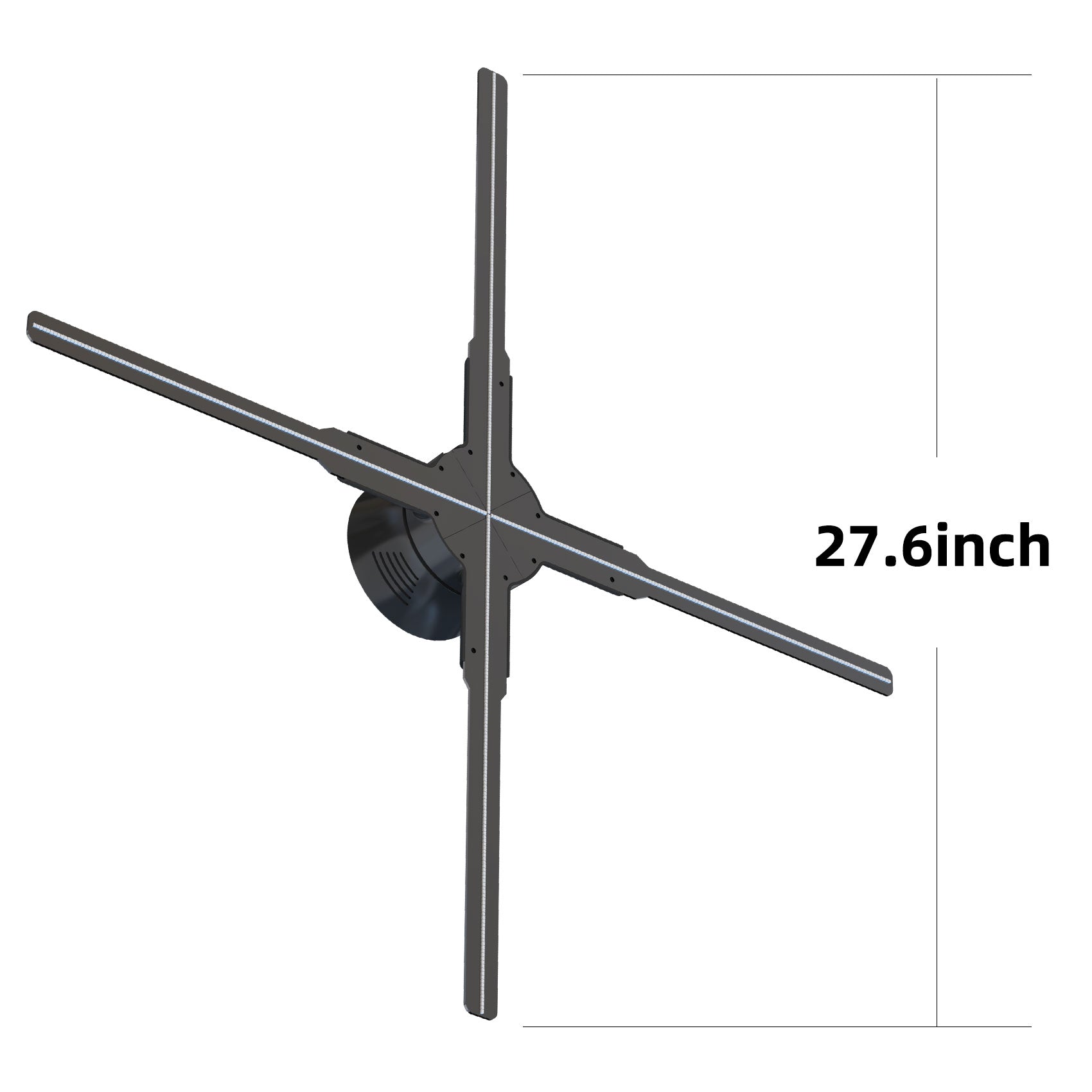 Missyou 27.5" 3D Hologram Fan Projector, Remote, Bluetooth, Splicing, 700 Video Library, 832 LEDs for Business Signs, Bar, Casino, Party, Halloween