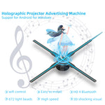 Missyou 27.5" 3D Hologram Fan Projector, Remote, Bluetooth, Splicing, 700 Video Library, 832 LEDs for Business Signs, Bar, Casino, Party, Halloween