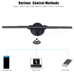 3D Hologram Fan, 16.5" with WiFi, APP Control, Disassembled Fan Blades for Compact Size, Hologram Display