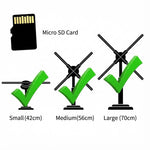 8GB Micro SD Card for 3D Hologram Fan Projector, Universal Replacement TF Memory Kit with USB Reader, Access to 1500+ 3D Video Cloud Library, Class 10 Speed for Advertising Display