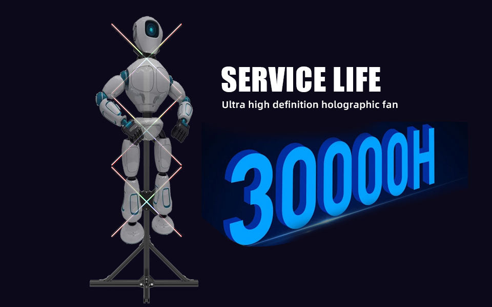 Enhance your brand image with Miss You's 1960MM 3D Holographic Fan Stand - supports multiple 24-inch fans for an impressive visual effect