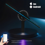 3D Hologram Fan,12.6" Projector with 1.2" Thickness, 700 Video Library, 224 LEDs for Business Signs, Bar, Casino, Party, Halloween Ads