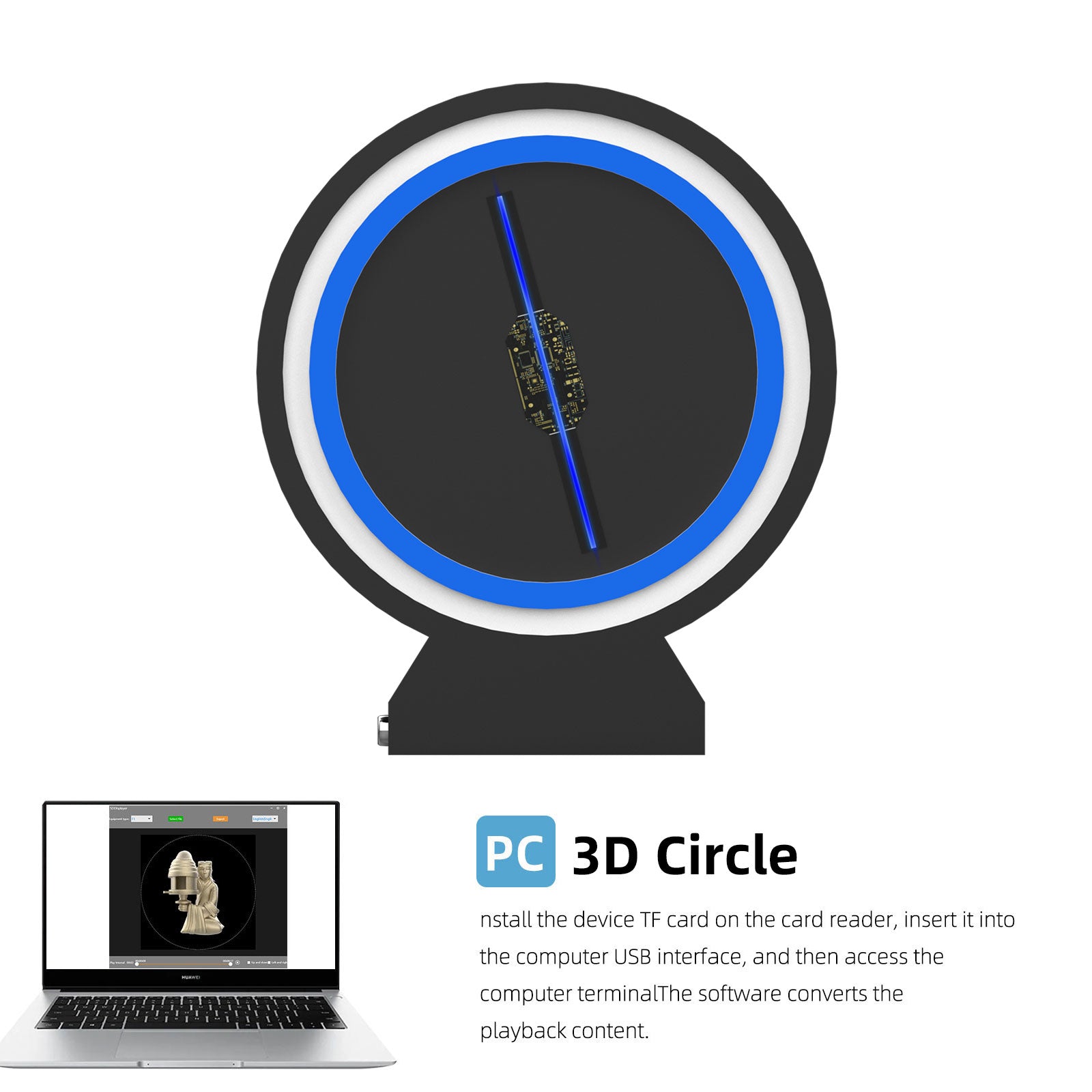 3D Hologram Fan Projector - 5.5