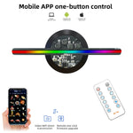 6.5" 3D Hologram Fan Spinner with Bluetooth, Remote, HD LED, 700 Video Library for Halloween, Home Decor, Anime Projection, Parties