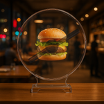 7.8" 3D Hologram Fan Projector, 1.2" Thick, 700 Video Library for Business Signs, Bar, Casino, Party, Halloween Ads