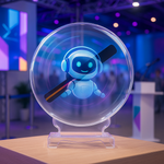 7.8" 3D Hologram Fan Projector, 1.2" Thick, 700 Video Library for Business Signs, Bar, Casino, Party, Halloween Ads