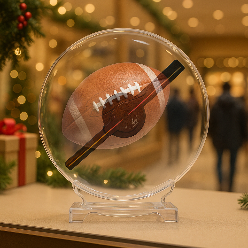 7.8" 3D Hologram Fan Projector, 1.2" Thick, 700 Video Library for Business Signs, Bar, Casino, Party, Halloween Ads