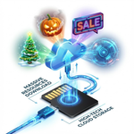 8GB Micro SD Card for 3D Hologram Fan Projector, Universal Replacement TF Memory Kit with USB Reader, Access to 1500+ 3D Video Cloud Library, Class 10 Speed for Advertising Display