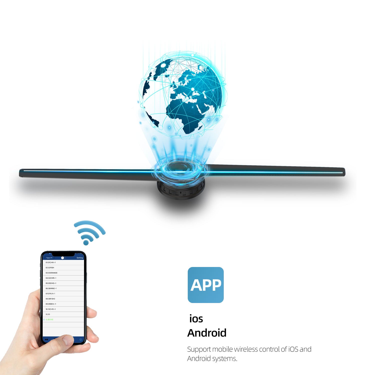 3D Hologram Fan, 16.5