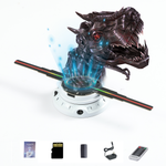 3D Hologram Fan, 9.1" Projector with 1.2" Thickness, 700 Video Library, 224 LEDs for Business Signs, Bar, Casino, Party, Halloween Ads