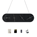 Missyou 3D holographic fan, 18cm 3D holographic fan with WiFi projector and 1500 video libraries - HD desktop LED ceiling light suitable for shops and bars