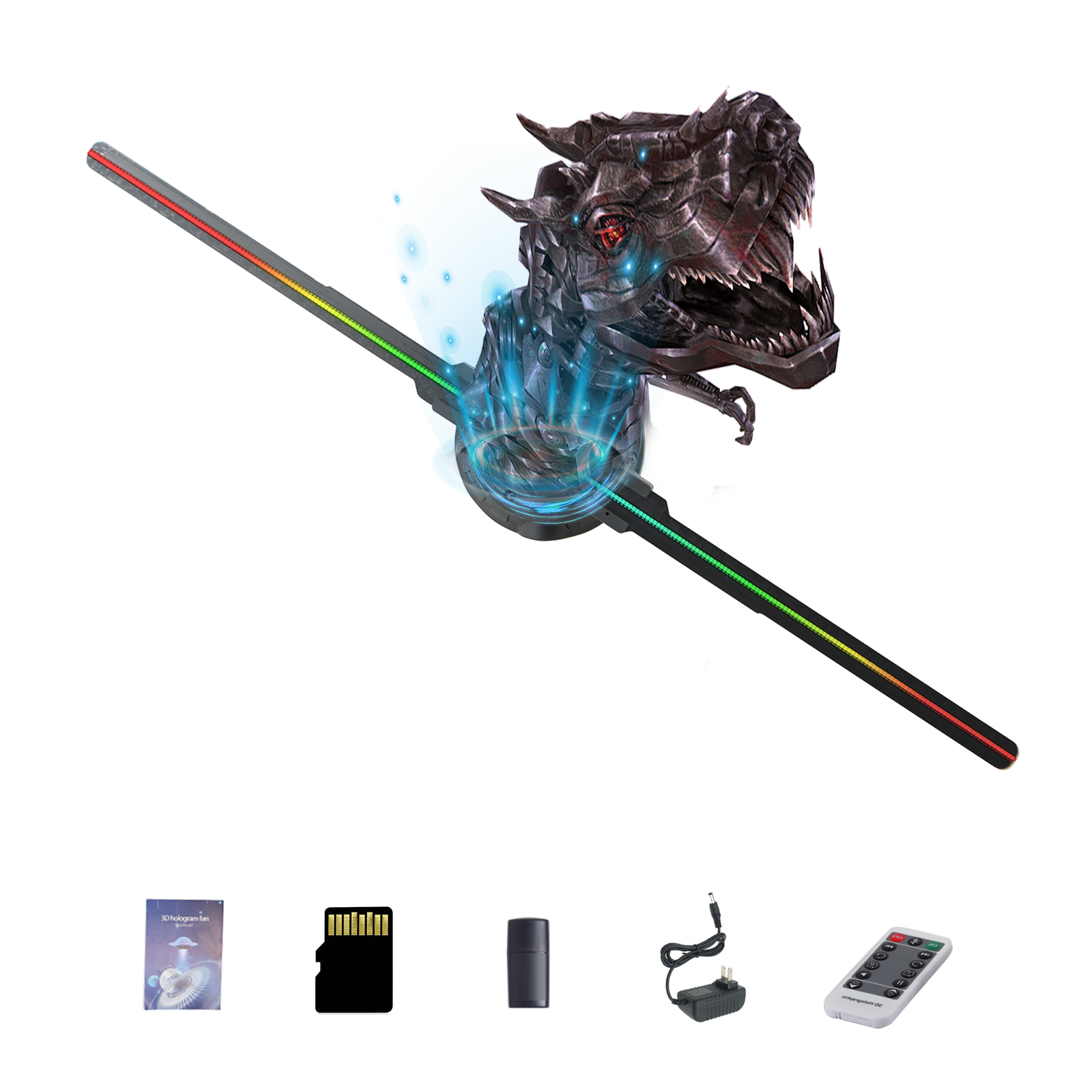 MissYou 50cm 3d hologram Fan: Blows Cool Air, Blows Minds 💨🤯