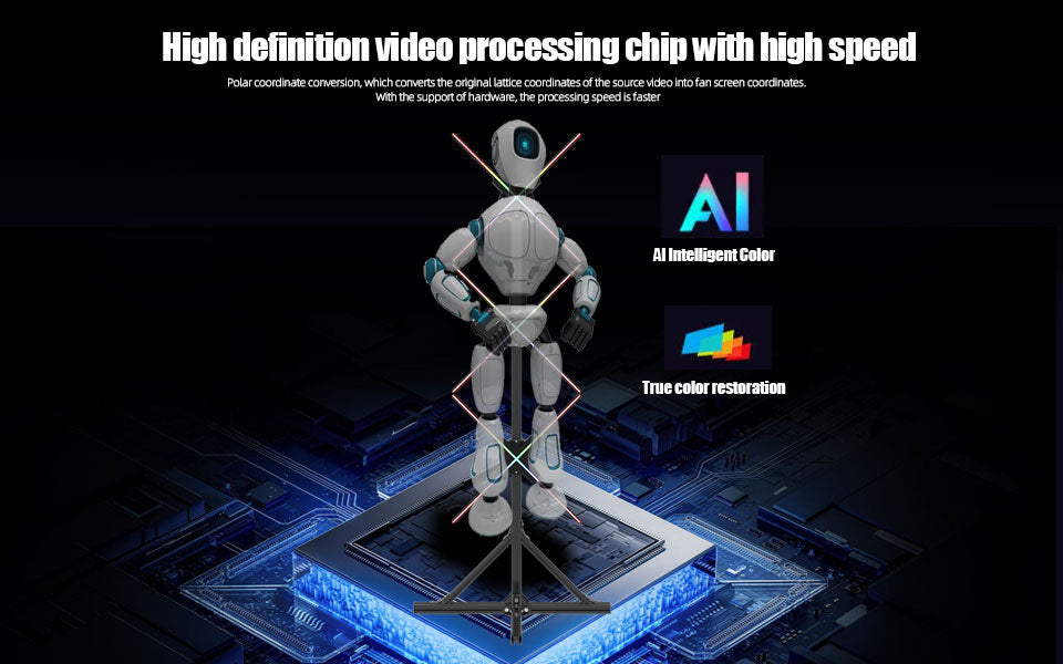 Miss You 3D Holographic Fan Stand - 33.5" (2200mm Display) for Stunning Visuals at Trade Shows and Exhibitions