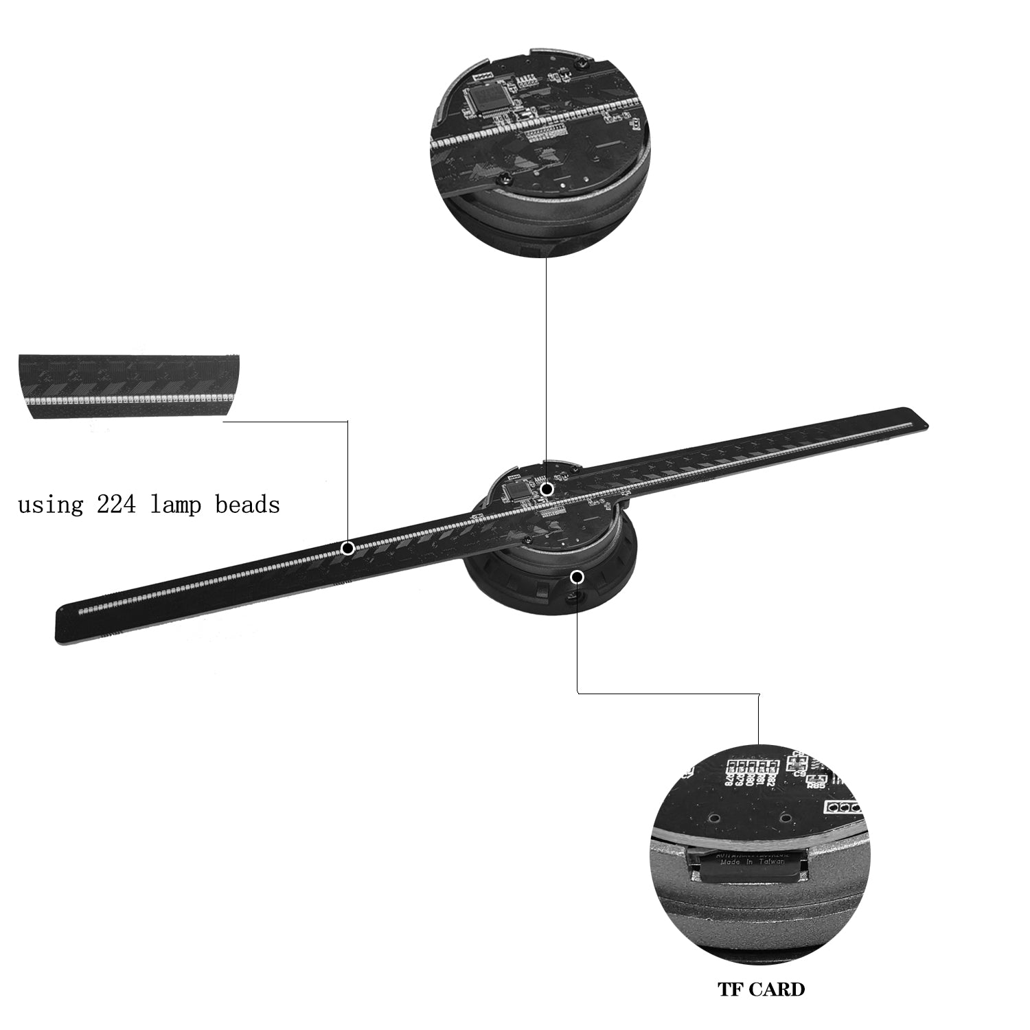 3D Hologram Fan 3D Projector, 17