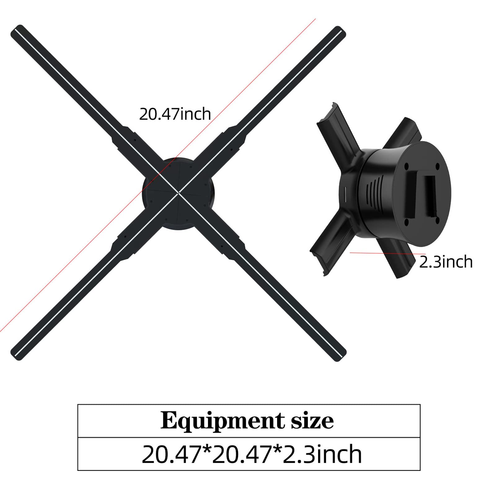 3D Hologram Fan, 20.5
