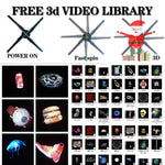 3D Hologram Fan, 17.9" Portable Holographic Display with WiFi, 700 Videos, 3D LED Projection, Adapts to Various Scenarios