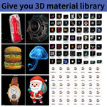 3D Hologram Fan, 20.5" 3D Projector with Remote, Bluetooth, WiFi, 700 Video Library, 768 LEDs for Business Signs, Bar, Casino, Party, Halloween