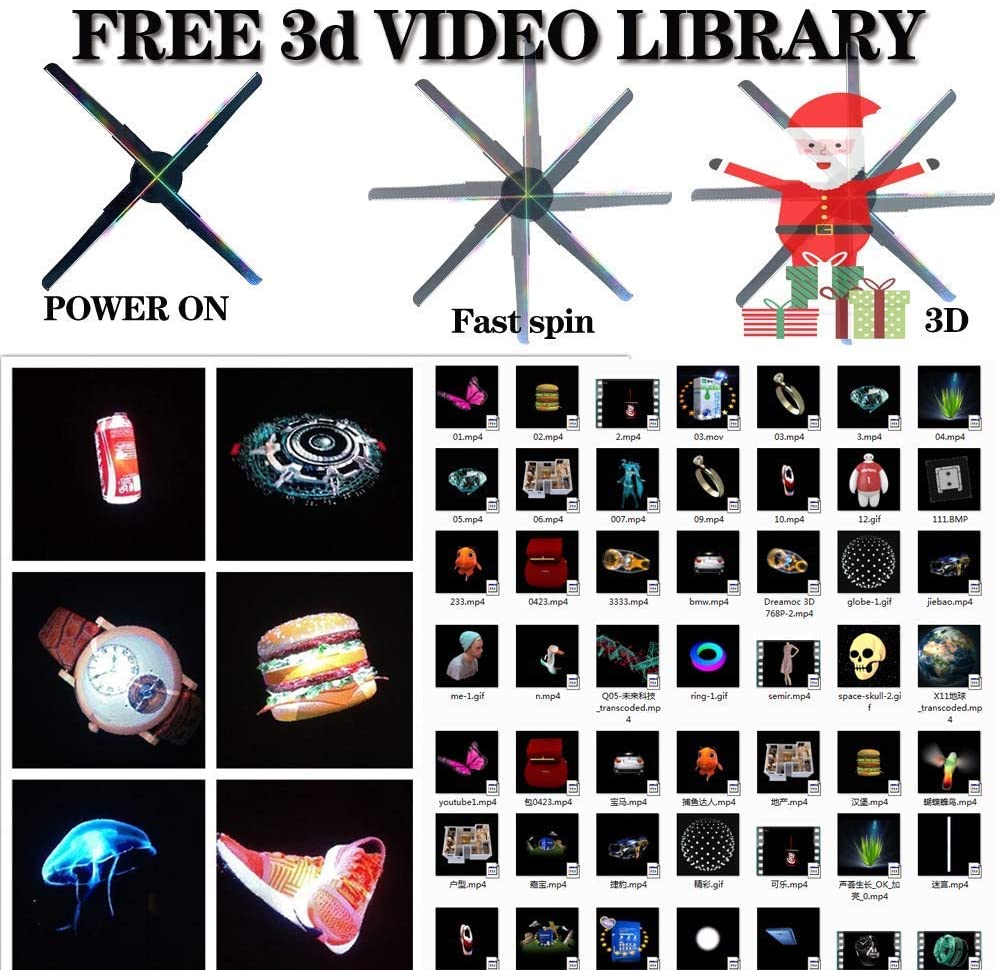 3D Hologram Fan Projector, 17.7